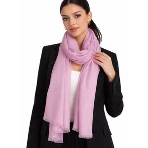 Gucci Wool Silk GG Monogram Light Jacquard Scarf Light Pink 18"x70"